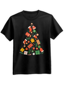 Koszulka Koszulka Męska Christmas tree Czarna - Śmieszne T-Shirty z Nadrukami ?