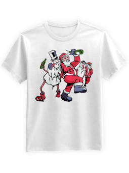 Koszulka Koszulka Męska Pijane Święta Biała - Śmieszne T-Shirty z Nadrukami ?