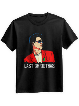 Koszulka Koszulka Męska Last Christmas Czarna - Śmieszne T-Shirty z Nadrukami ?