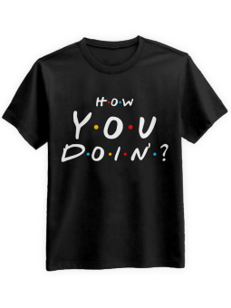 Koszulka Koszulka Męska How You Doin' Czarna - Śmieszne T-Shirty z Nadrukami ?
