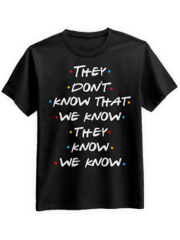 Koszulka Koszulka Męska They Don't Know That We Know Czarna - Śmieszne T-Shirty z Nadrukami ?