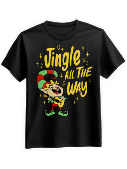Koszulka Koszulka Męska Jingle All The Way Czarna - Śmieszne T-Shirty z Nadrukami ?