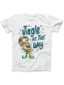 Koszulka Koszulka Damska Jingle All The Way Biała - Śmieszne T-Shirty z Nadrukami ?