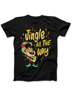 Koszulka Koszulka Damska Jingle All The Way Czarna - Śmieszne T-Shirty z Nadrukami ?