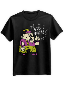 Koszulka Koszulka Męska Merry Whatever Czarna - Śmieszne T-Shirty z Nadrukami ?