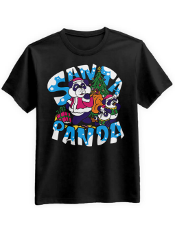 Koszulka Koszulka Męska Santa Panda Czarna - Śmieszne T-Shirty z Nadrukami ?