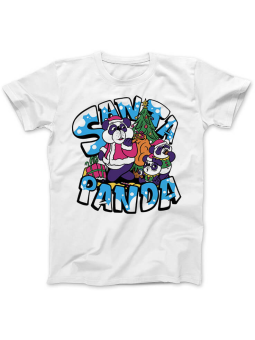 Koszulka Koszulka Damska Santa Panda Biała - Śmieszne T-Shirty z Nadrukami ?