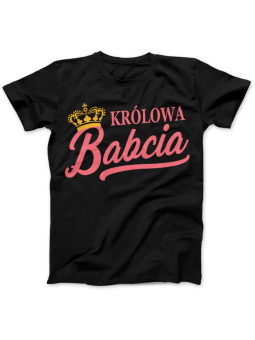 Koszulka Koszulka Damska Królowa Babcia Czarna - Prezent na Dzień Babci ?