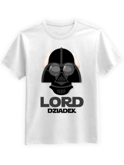 Koszulka Koszulka Męska Lord Dziadek Biała - Prezent na Dzień Dziadka ?