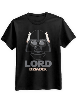 Koszulka Koszulka Męska Lord Dziadek Czarna - Prezent na Dzień Dziadka ?