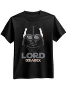 Koszulka Koszulka Męska Lord Dziadek Czarna - Prezent na Dzień Dziadka ?