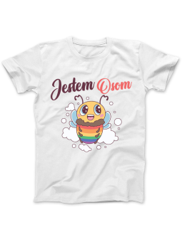 Koszulka Koszulka Damska Jestem Osom Biała - Śmieszne T-Shirty z Nadrukami ?