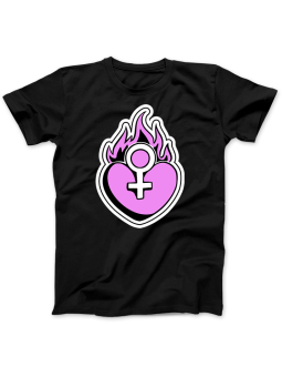 Koszulka Koszulka Damska Miłość Kobiet Czarna - Śmieszne T-Shirty z Nadrukami ?