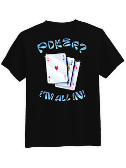 Koszulka Koszulka Męska Poker All In Czarna - Dla Fanów Pokera