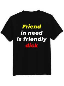 Koszulka Koszulka Męska Koszulka Friend In Need Czarna -