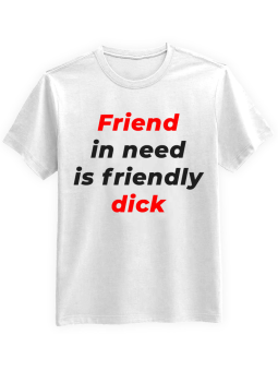 Koszulka Koszulka Męska Koszulka Friend In Need Biała -