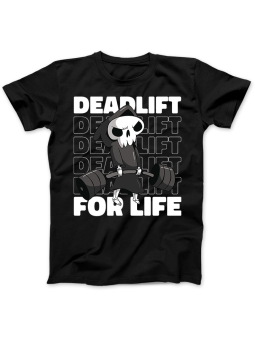 Koszulka Koszulka Damska Koszulka Dead Lift For Life Czarna - 100% Bawełna