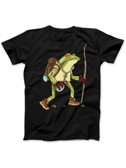 Koszulka Koszulka Damska Koszulka Hiking Forg Czarna - Żaba 100% Bawełna