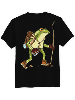 Koszulka Koszulka Męska Koszulka Hiking Forg Czarna - Góry 100% Bawełna