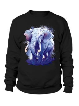 Bluza Męska Hiking Colorful Elephant Czarna - Colorful Elephant Słoń