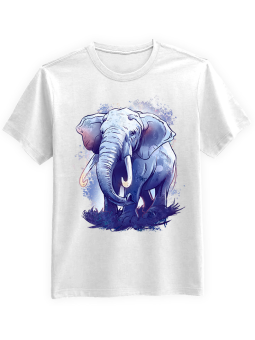 Koszulka Koszulka Męska Koszulka Colorful Elephant Biała - Colorful Elephant Biała