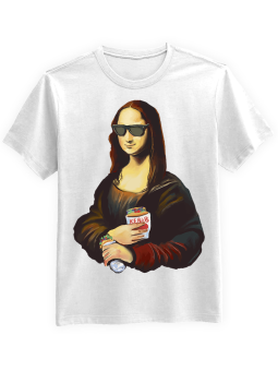 Koszulka Koszulka Męska Mona Lisa Kebab Biała - Mona Lisa Kebab