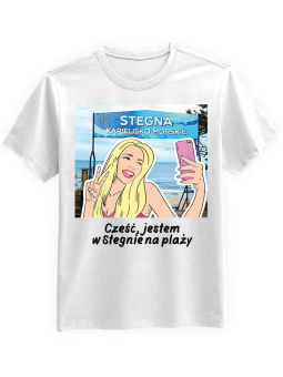 Koszulka Koszulka Męska Stegna Plaża Biała - Stegna Plaża Koszulka