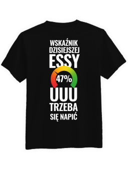 Koszulka Koszulka Męska Wskaźnik Essy Czarna - Essa 100%