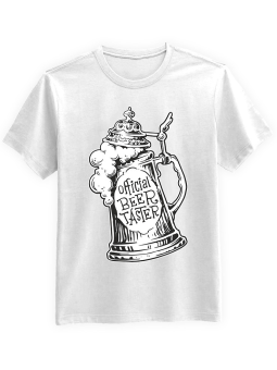 Koszulka Koszulka Męska Official Beer Tester Biała - Piwo Impreza