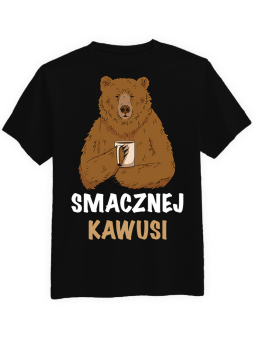 Koszulka Koszulka Męska Smacznej Kawusi Czarna - kawa smacznej kawusi