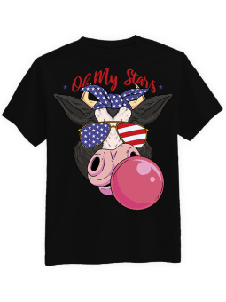 Koszulka Koszulka Męska Usa Cow Czarna - Usa Cow