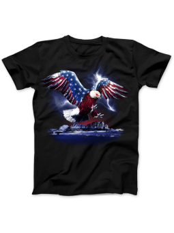 Koszulka Koszulka Damska American Cyborg Czarna - USA Cyborg