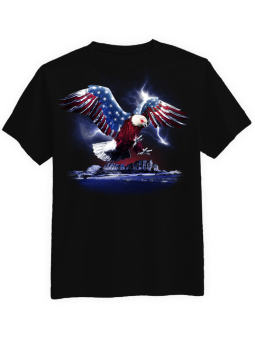 Koszulka Koszulka Męska American Cyborg Czarna - USA Cyborg Zwierzaki