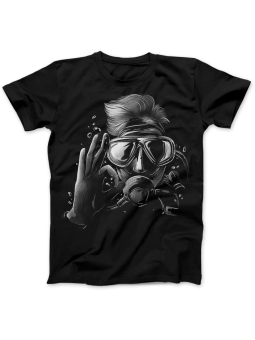 Koszulka Koszulka Damska Nurek Czarna - Dla Nurków