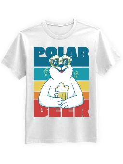 Koszulka Koszulka Męska Polar Beer Biała - piwo miś polarny