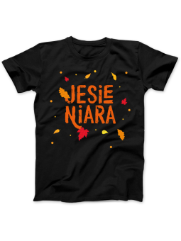 Koszulka Koszulka Damska Jesieniara Liście Czarna - Jesieniara jesień