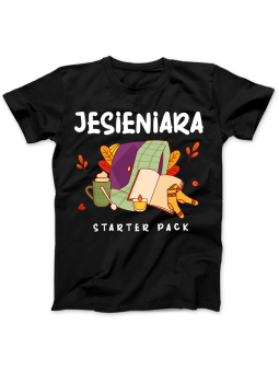 Koszulka Koszulka Damska Jesieniara Stater Pack Czarna - Jesieniara jesień