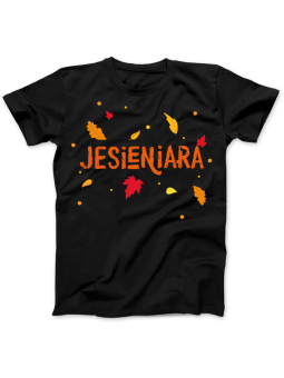 Koszulka Koszulka Damska Jesieniara Liście II Czarna - Jesieniara jesień