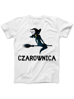 Koszulka Koszulka Damska Czarownica Biała - hallloween czarownica wiedźma