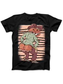 Koszulka Koszulka Damska Dyniowa Pupa Czarna - halloween dynia