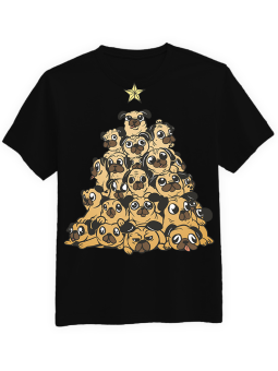 Koszulka Koszulka Męska Psia Choinka Czarna - piwo święta mikołaj