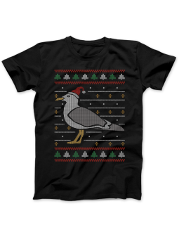 Koszulka Koszulka Damska Świąteczny Gołąb Czarna - Dziadek Do Orzechów Święta