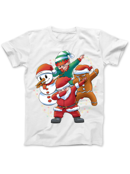 Koszulka Koszulka Damska Przyjaciele Mikołaja DAB Biała - Dziadek Do Orzechów Święta