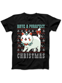 Koszulka Koszulka Damska Purrfect Christmas Czarna - Dziadek Do Orzechów Święta