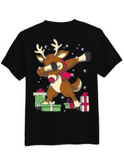 Koszulka Koszulka Męska Rudolf DAB  Czarna - piwo święta mikołaj