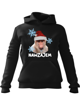 Bluza Męska z kapturem Nawzajem Czarna - Śmieszne T-Shirty z Nadrukami ?