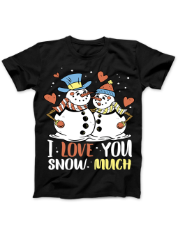 Koszulka Koszulka Damska Love You Snow Much Czarna - Dziadek Do Orzechów Święta