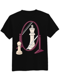 Koszulka Koszulka Męska Pionek Król Czarna - Śmieszne T-Shirty z Nadrukami ?