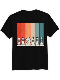 Koszulka Koszulka Męska Retro Szachy Czarna - Śmieszne T-Shirty z Nadrukami ?