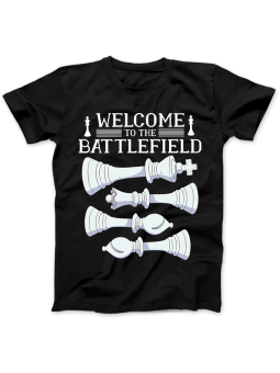 Koszulka Koszulka Damska Szachowa Bitwa Czarna - Śmieszne T-Shirty z Nadrukami ?